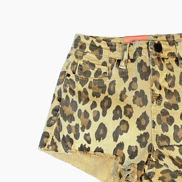 BLANK NYC girls Leopard Print Distressed The Mini Barrow Shorts Size 12 NWT‎ - Picture 5 of 13